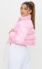 PRETTYLITTLETHING Pink Tonal Logo Cropped Puffer sold by Pretty Little Thing