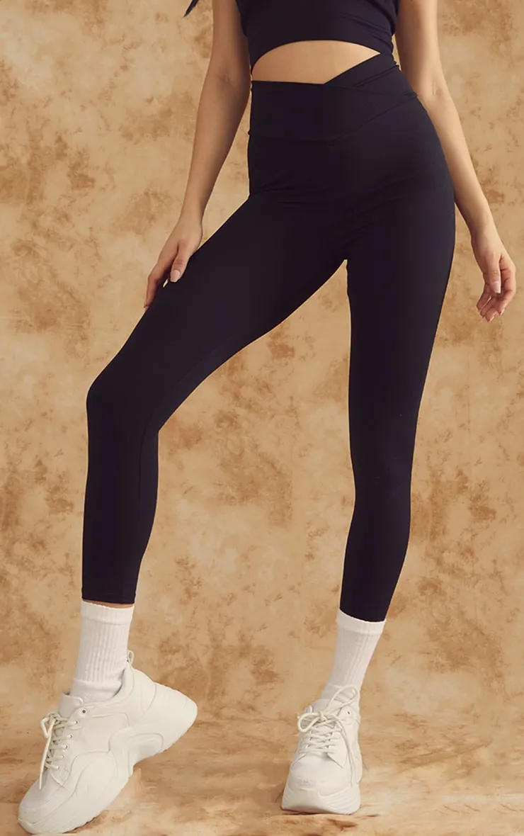 Black Sculpt Ruched Bum Gym Leggings sold by Pretty Little Thing product image thumbnail 2