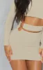 Stone Slinky Cut Out Waist Ring Detail Bodycon Dress sold by Pretty Little Thing
