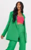 Tall Green Shoulder Pad Oversized Double Breasted Blazer sold by Pretty Little Thing