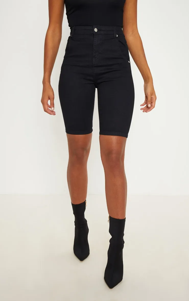 Black Denim Cycling Shorts sold by Pretty Little Thing product image thumbnail 2