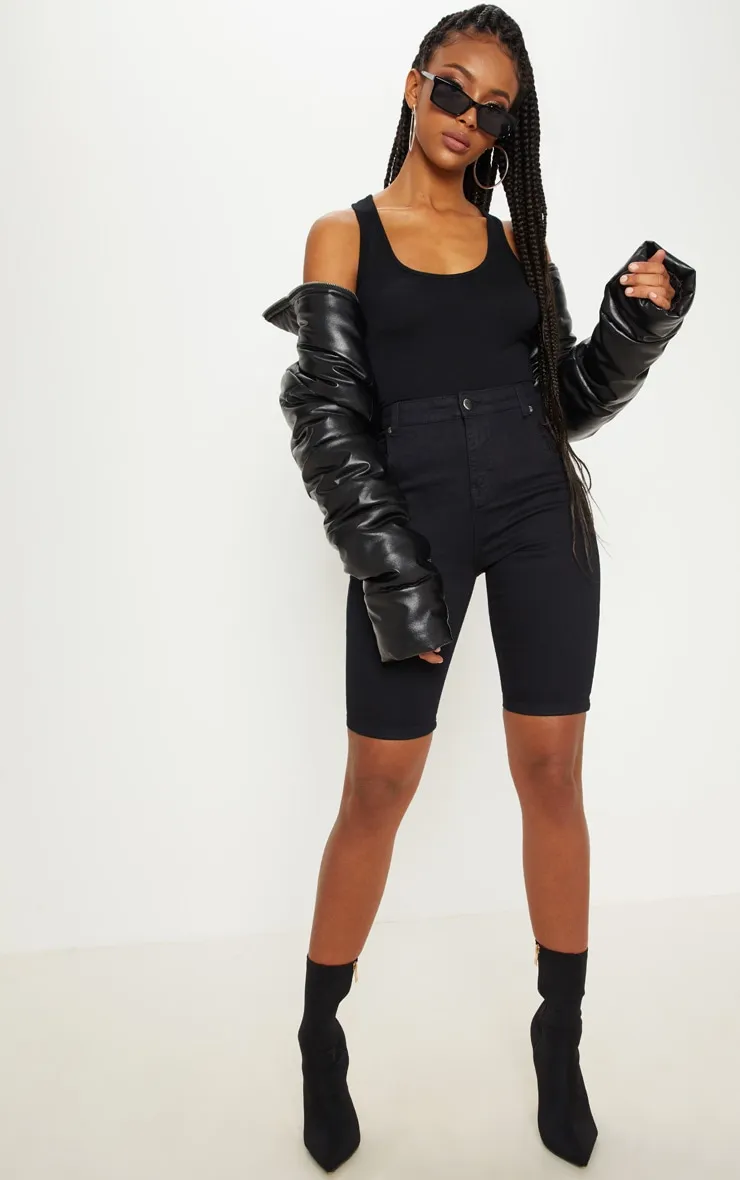 Black Denim Cycling Shorts sold by Pretty Little Thing product image thumbnail 5