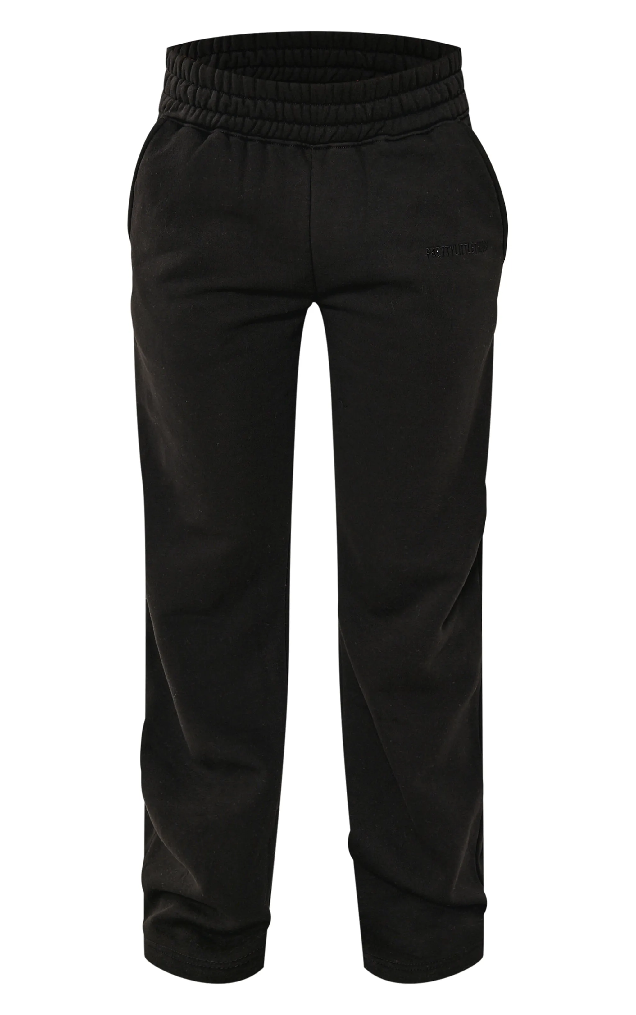PRETTYLITTLETHING Black Low Rise Wide Leg Joggers sold by Pretty Little Thing product image thumbnail 5