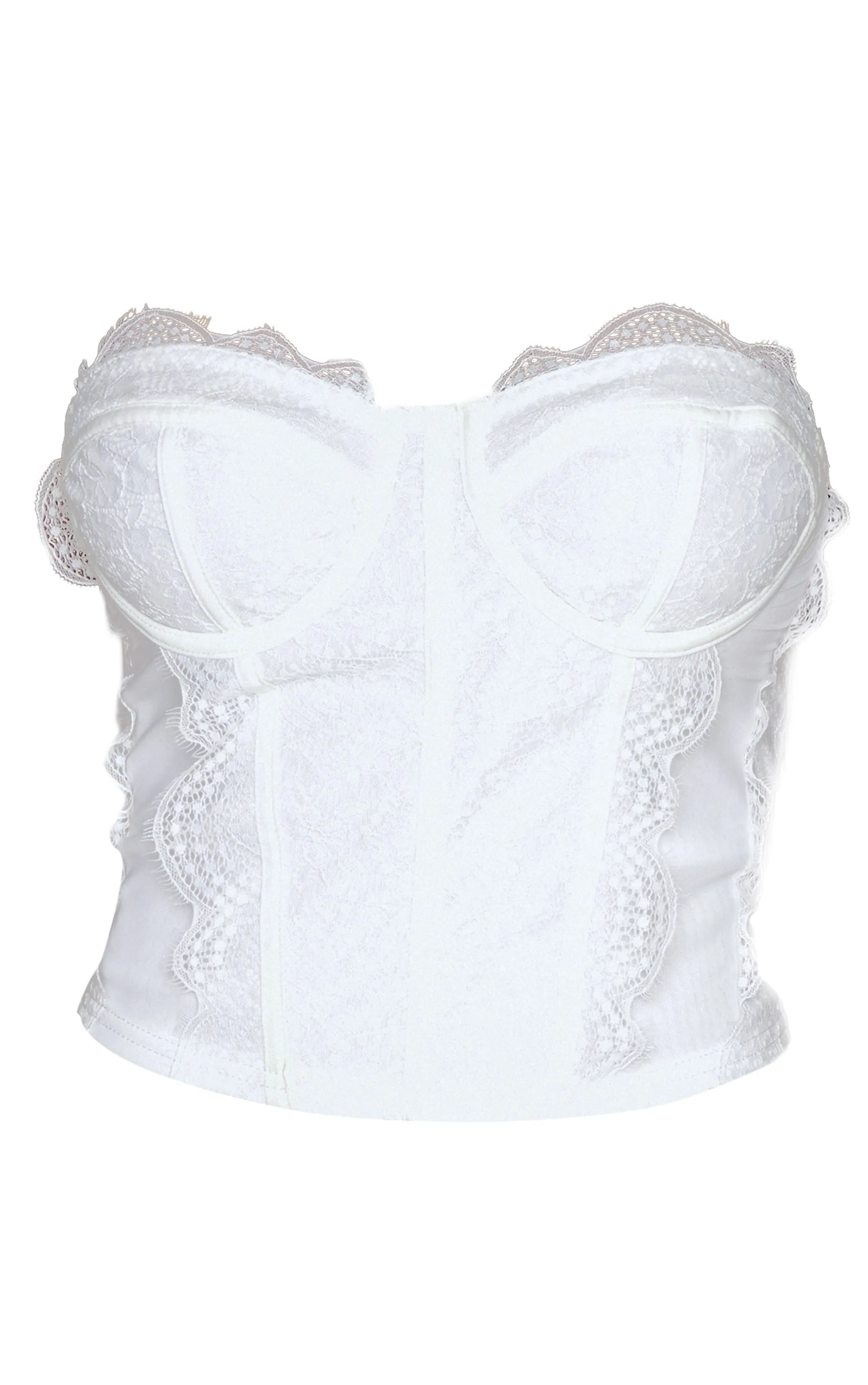 Shape White Woven Lace Bandeau Corset sold by Pretty Little Thing product image thumbnail 5
