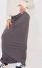 Maternity Charcoal Tie Front Maxi Skirt sold by Pretty Little Thing