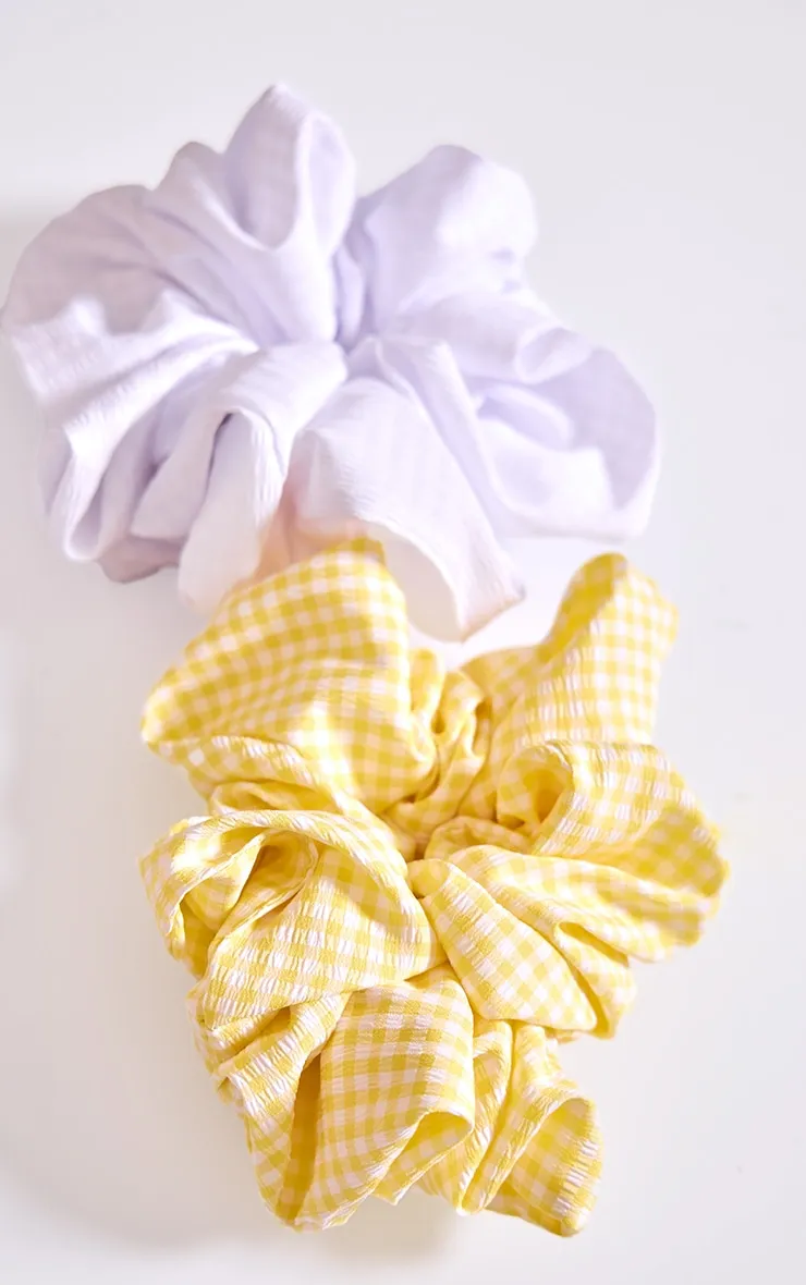 Multi Gingham 2 Pack Scrunchies sold by Pretty Little Thing product image thumbnail 2