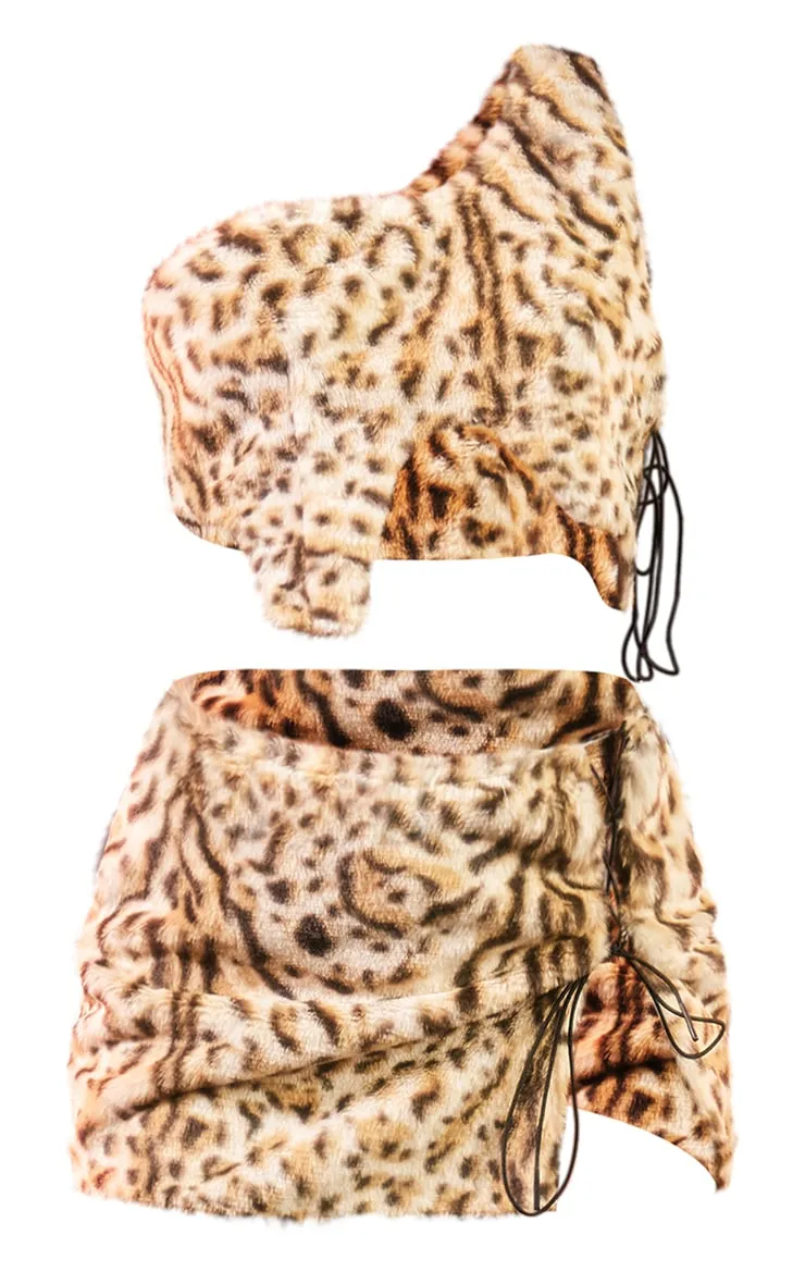 Brown Faux Fur Cavewomen Costume 4 Piece Set sold by Pretty Little Thing product image thumbnail 5