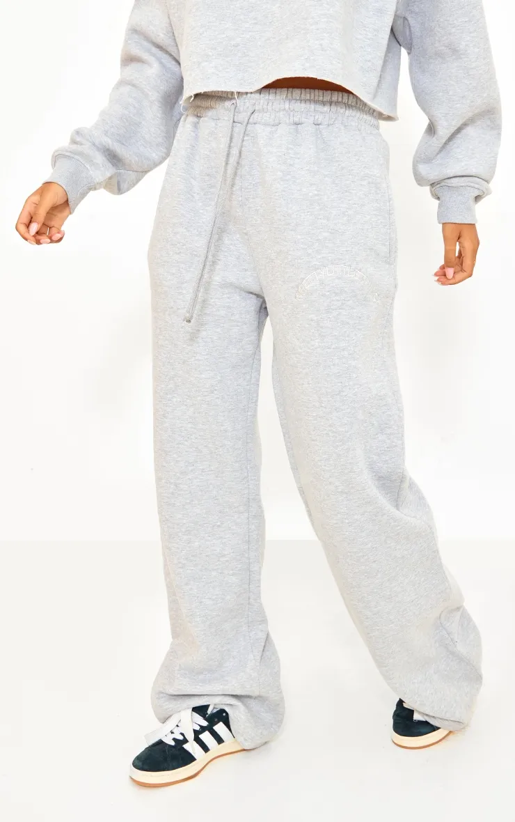 PRETTYLITTLETHING Tall Grey Marl Drawstring Wide Leg Joggers sold by Pretty Little Thing product image thumbnail 2