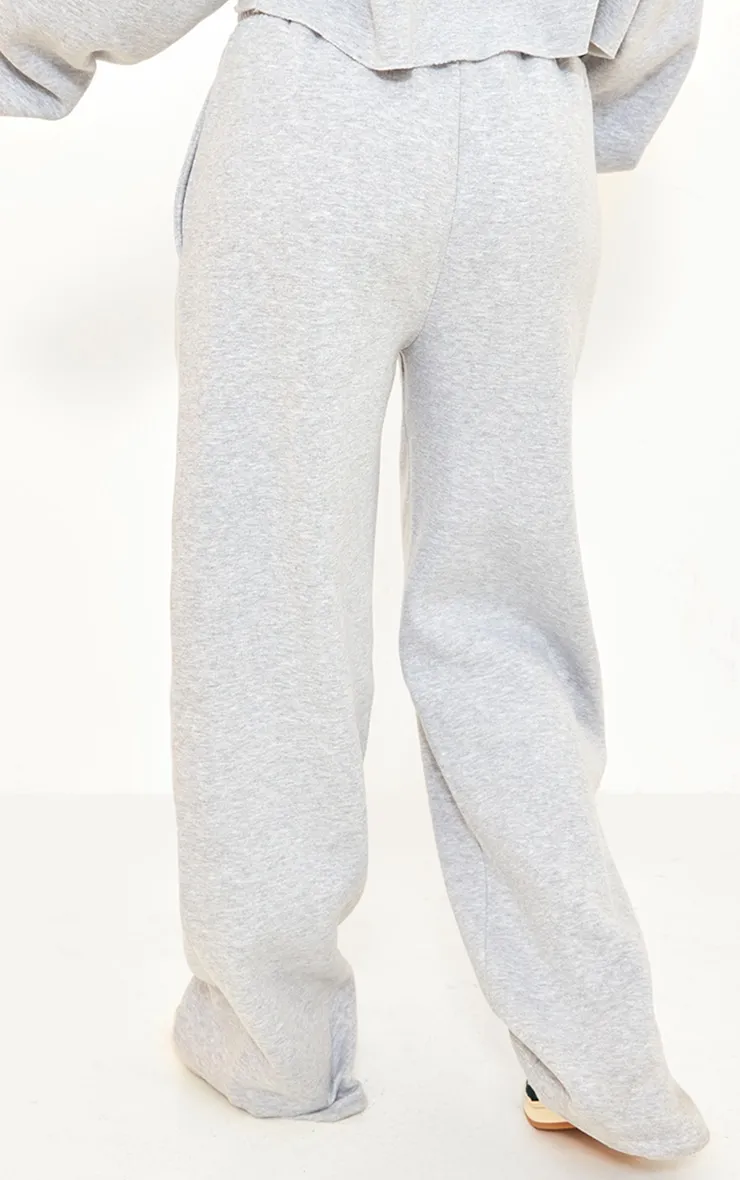 PRETTYLITTLETHING Tall Grey Marl Drawstring Wide Leg Joggers sold by Pretty Little Thing product image thumbnail 3