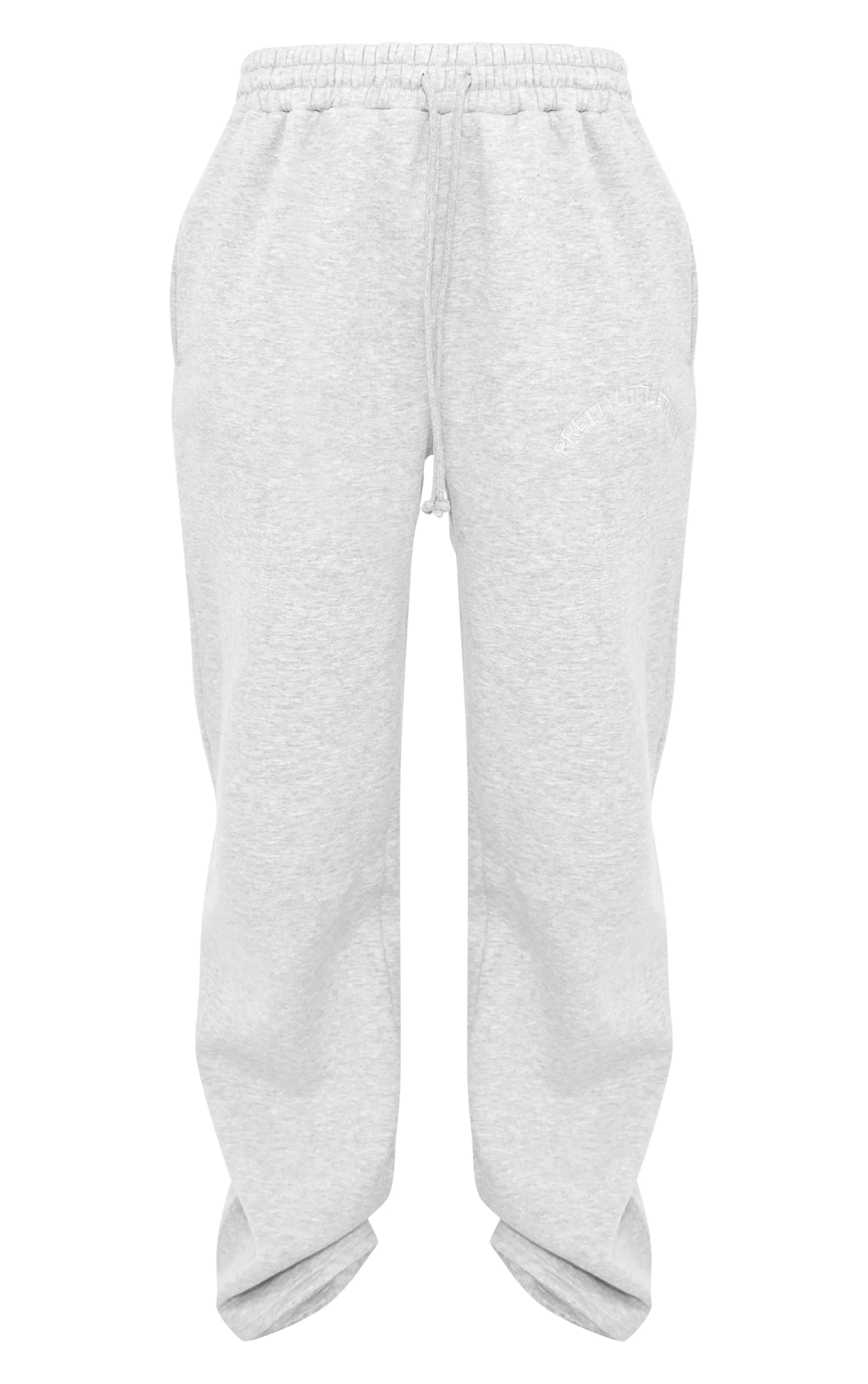 PRETTYLITTLETHING Tall Grey Marl Drawstring Wide Leg Joggers sold by Pretty Little Thing product image thumbnail 5