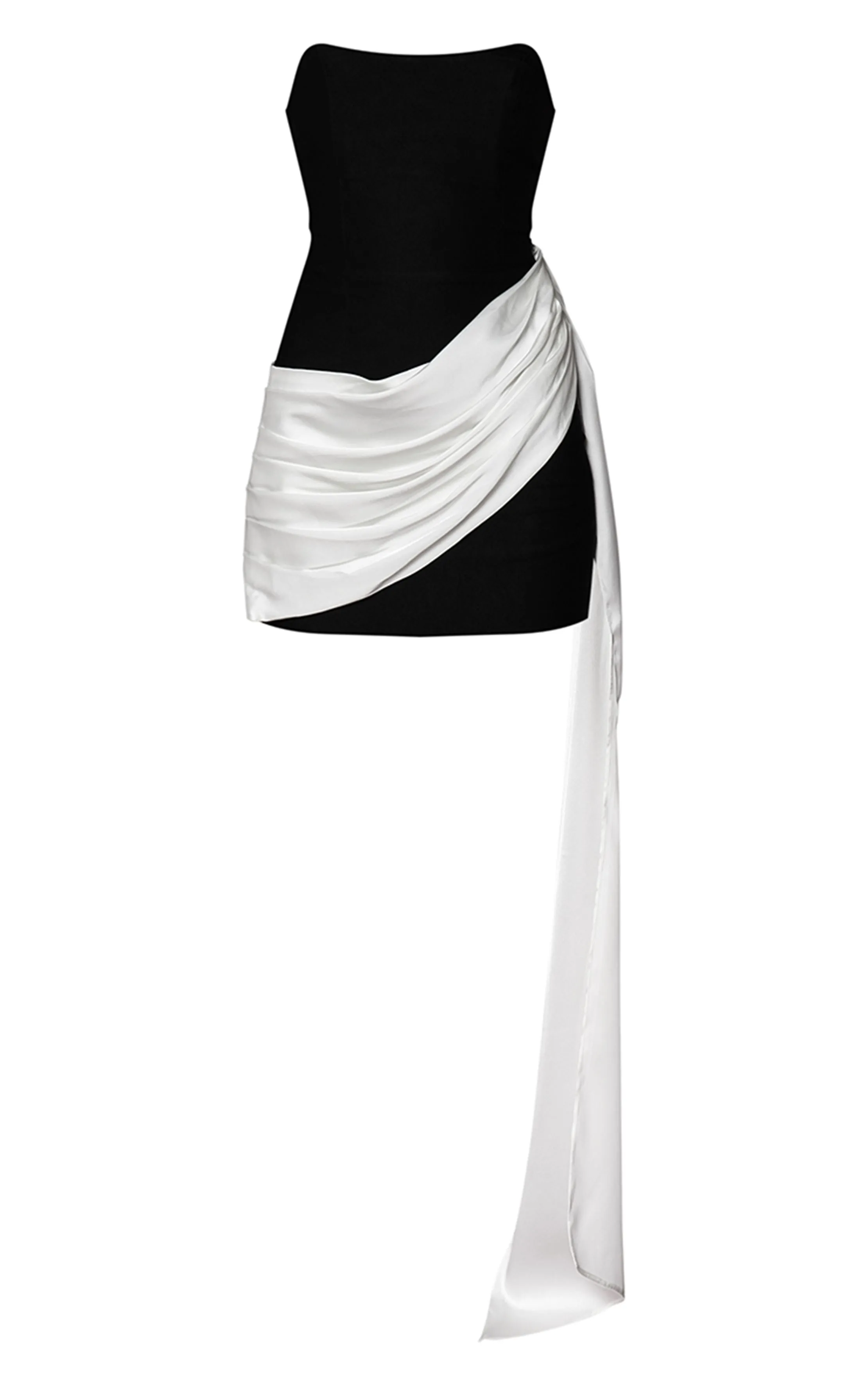 Contrast Satin Draped Sweetheart Bandeau Dress sold by Pretty Little Thing product image thumbnail 5