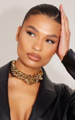 Gold Extra Chunky Chain Detail Necklace sold by Pretty Little Thing