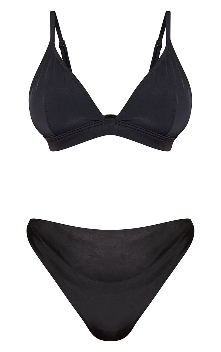 Black Mix & Match Fuller Bust Triangle Bikini Top sold by Pretty Little Thing product image thumbnail 3