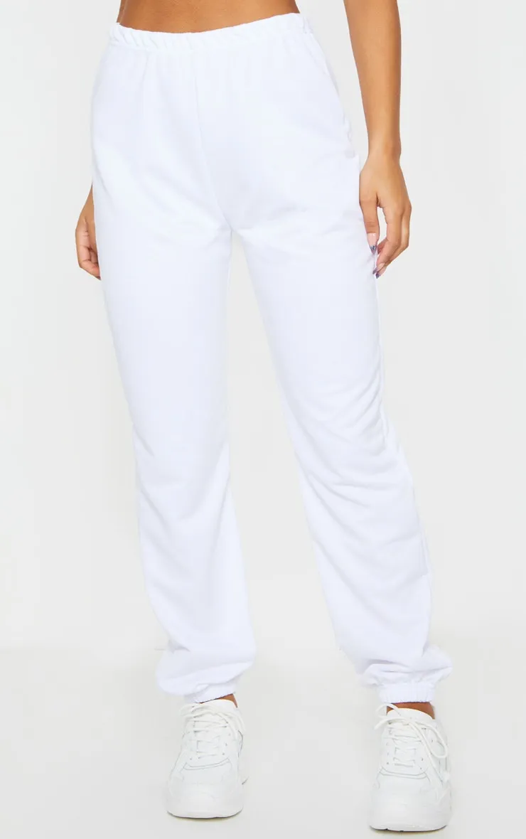 White Basic Cuffed Hem Joggers sold by Pretty Little Thing product image thumbnail 2