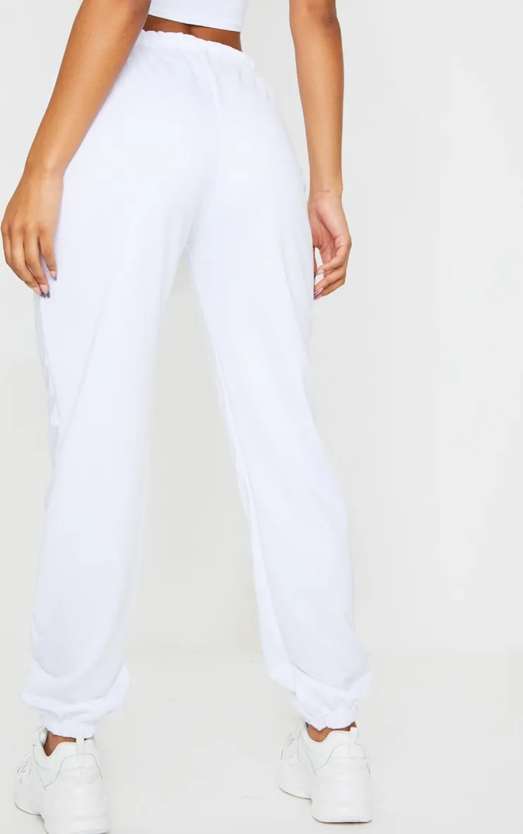 White Basic Cuffed Hem Joggers sold by Pretty Little Thing product image thumbnail 3