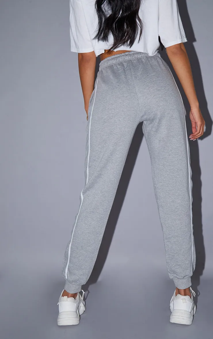 Tall Grey Double Side Stripe Joggers sold by Pretty Little Thing product image thumbnail 3