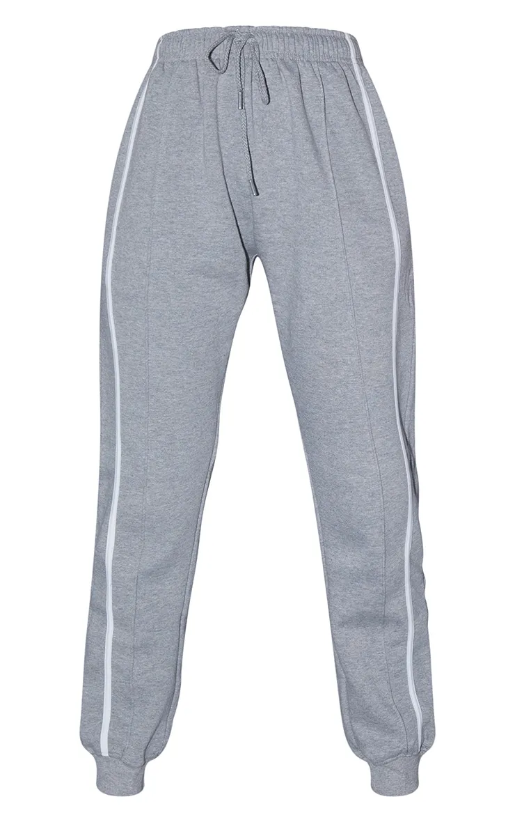 Tall Grey Double Side Stripe Joggers sold by Pretty Little Thing product image thumbnail 5