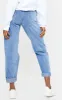 PRETTYLITTLETHING Tall Mid Blue Ripped Mid Rise Mom Jeans sold by Pretty Little Thing
