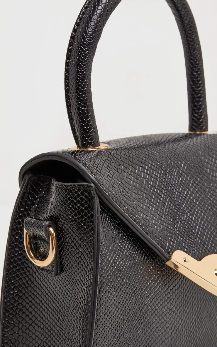 Black PU Envelope Mini Bag sold by Pretty Little Thing product image thumbnail 5