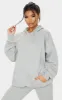 Grey Oversized Pocket Front Drawstring Hoodie sold by Pretty Little Thing