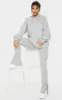 Grey Oversized Pocket Front Drawstring Hoodie sold by Pretty Little Thing