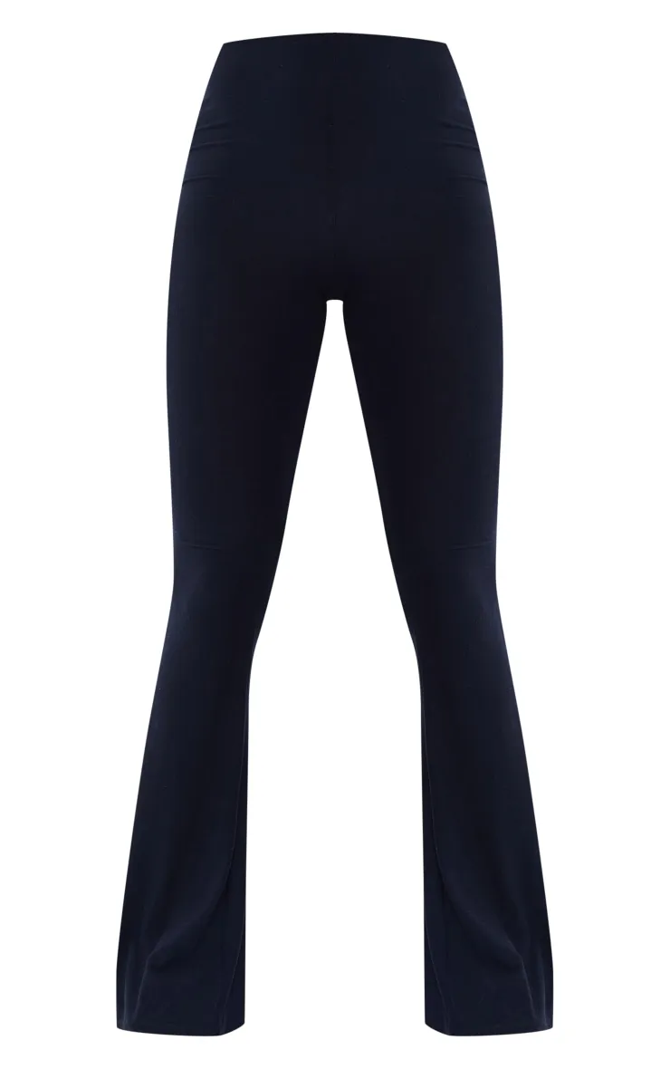 Black Soft Touch High Waist Flared Trousers sold by Pretty Little Thing product image thumbnail 5