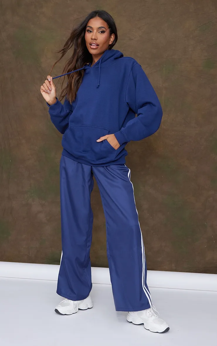 Navy Oversized Sweat Hoodie sold by Pretty Little Thing product image thumbnail 3