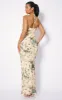 Multi Tie Dye Print Tie Detail Mesh Maxi Dress sold by Pretty Little Thing