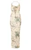 Multi Tie Dye Print Tie Detail Mesh Maxi Dress sold by Pretty Little Thing