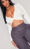 Shape White Slinky Twist Front Crop Top sold by Pretty Little Thing