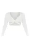 Shape White Slinky Twist Front Crop Top sold by Pretty Little Thing