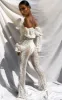 White Crochet Lace Strappy Jumpsuit sold by Pretty Little Thing