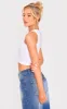 White Rib Racer Crop Top sold by Pretty Little Thing