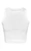 White Rib Racer Crop Top sold by Pretty Little Thing