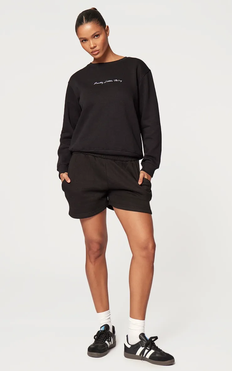 PRETTYLITTLETHING Black Oversized Sweatshirt sold by Pretty Little Thing product image thumbnail 3