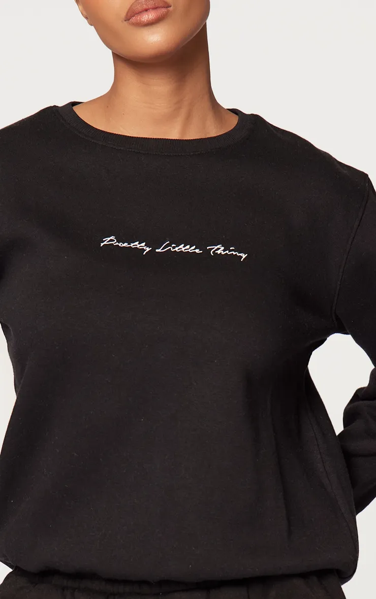 PRETTYLITTLETHING Black Oversized Sweatshirt sold by Pretty Little Thing product image thumbnail 4