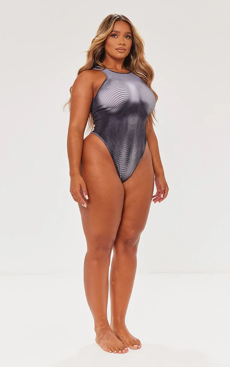 Shape Black Body Print Bodysuit sold by Pretty Little Thing product image thumbnail 3