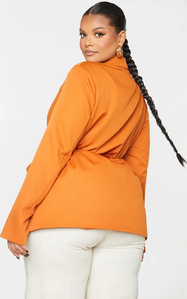 Plus Camel Drawstring Waist Oversized Blazer sold by Pretty Little Thing product image thumbnail 2