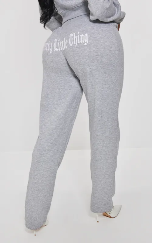PRETTYLITTLETHING Shape Grey Marl Printed Back Oversized Joggers made by Pretty Little Thing