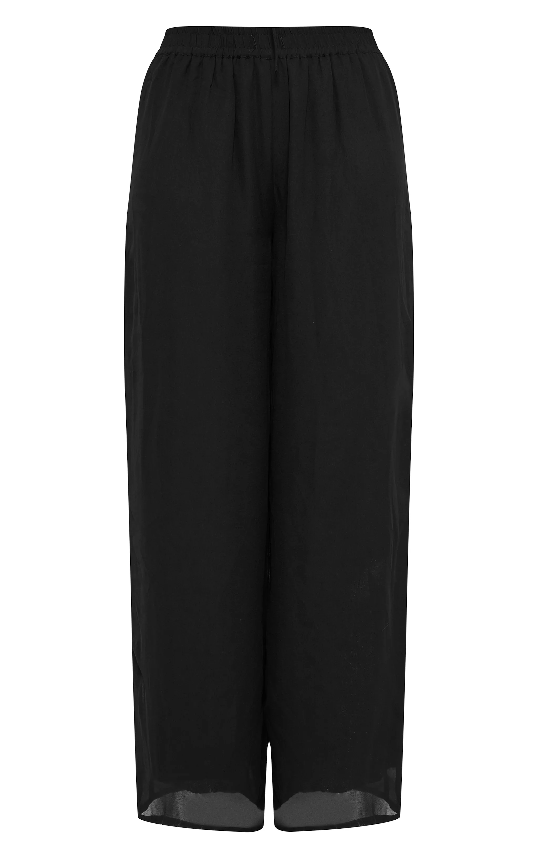 Black Wide Leg Chiffon Trousers sold by Pretty Little Thing product image thumbnail 5