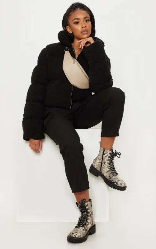 Black Borg Puffer sold by Pretty Little Thing