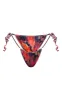 Burnt Orange Blurred Floral Print Tie Side Bikini Bottoms sold by Pretty Little Thing
