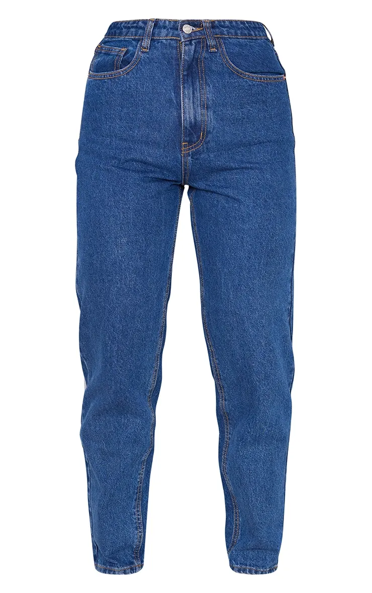 PRETTYLITTLETHING Dark Blue Mom Jeans sold by Pretty Little Thing product image thumbnail 5