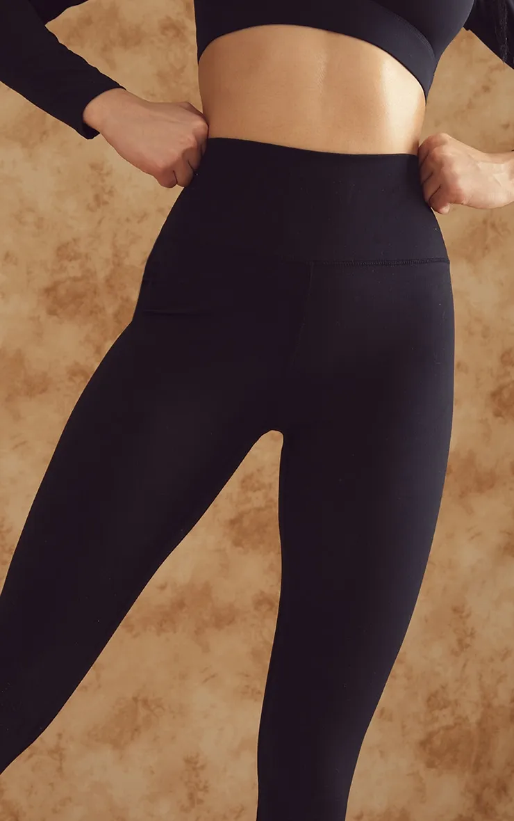 Black Sculpt High Waisted Gym Leggings sold by Pretty Little Thing product image thumbnail 4