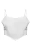 White Satin Cowl Neck Crop Top sold by Pretty Little Thing