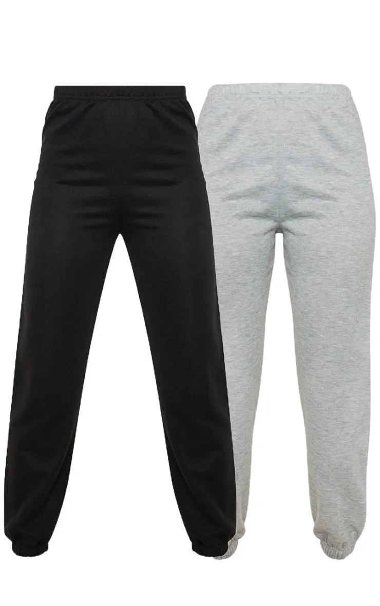 Black & Grey Basic Sweat Pant 2 Pack Joggers sold by Pretty Little Thing product image thumbnail 5