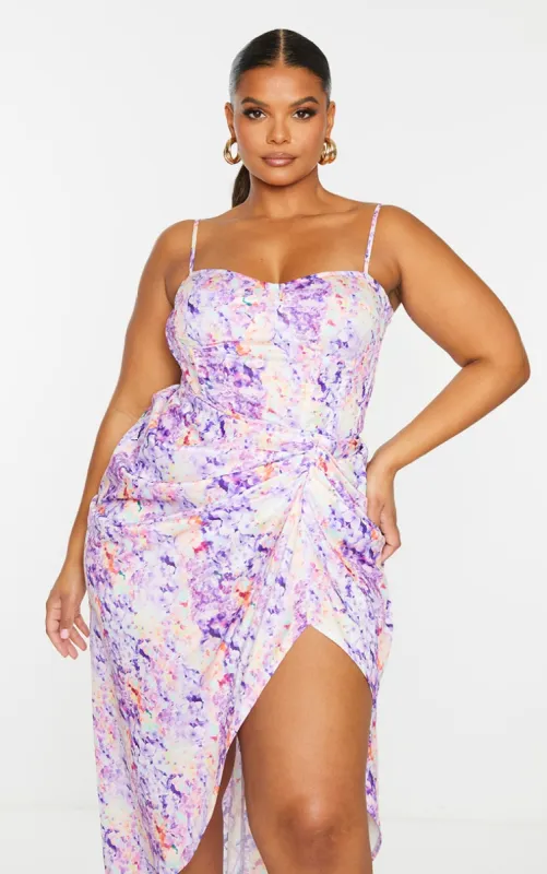 Plus Lilac Structured Corset Top sold by Pretty Little Thing