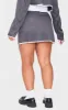 Plus Charcoal Contrast Binding Micro Mini Skirt sold by Pretty Little Thing