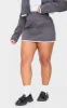 Plus Charcoal Contrast Binding Micro Mini Skirt sold by Pretty Little Thing