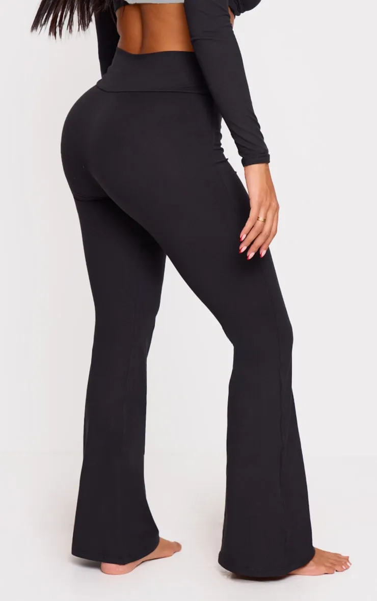 Shape Black Sculpt Wrap Drape Flared Trousers sold by Pretty Little Thing product image thumbnail 3